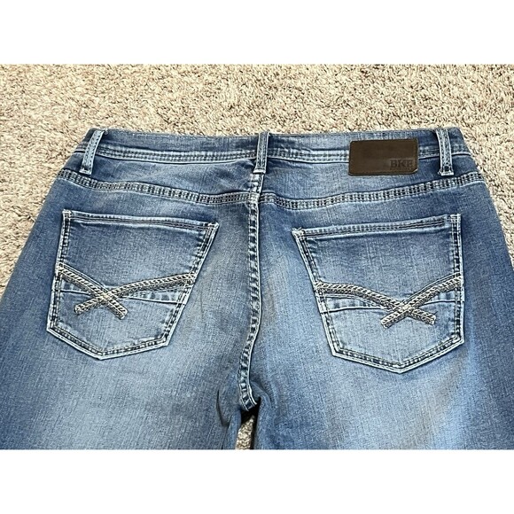 BKE Jeans Mens 34X32 Blue Denim Tyler Relaxed Straight Stretch Buckle - EUC - Picture 11 of 11